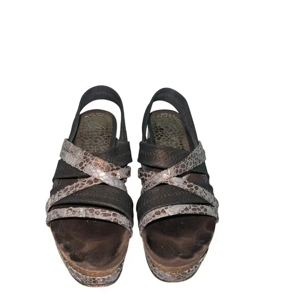 Donald J Pliner Womens Sandals Brown Size 9 Becky Wedge Espresso Strappy - Picture 6 of 9